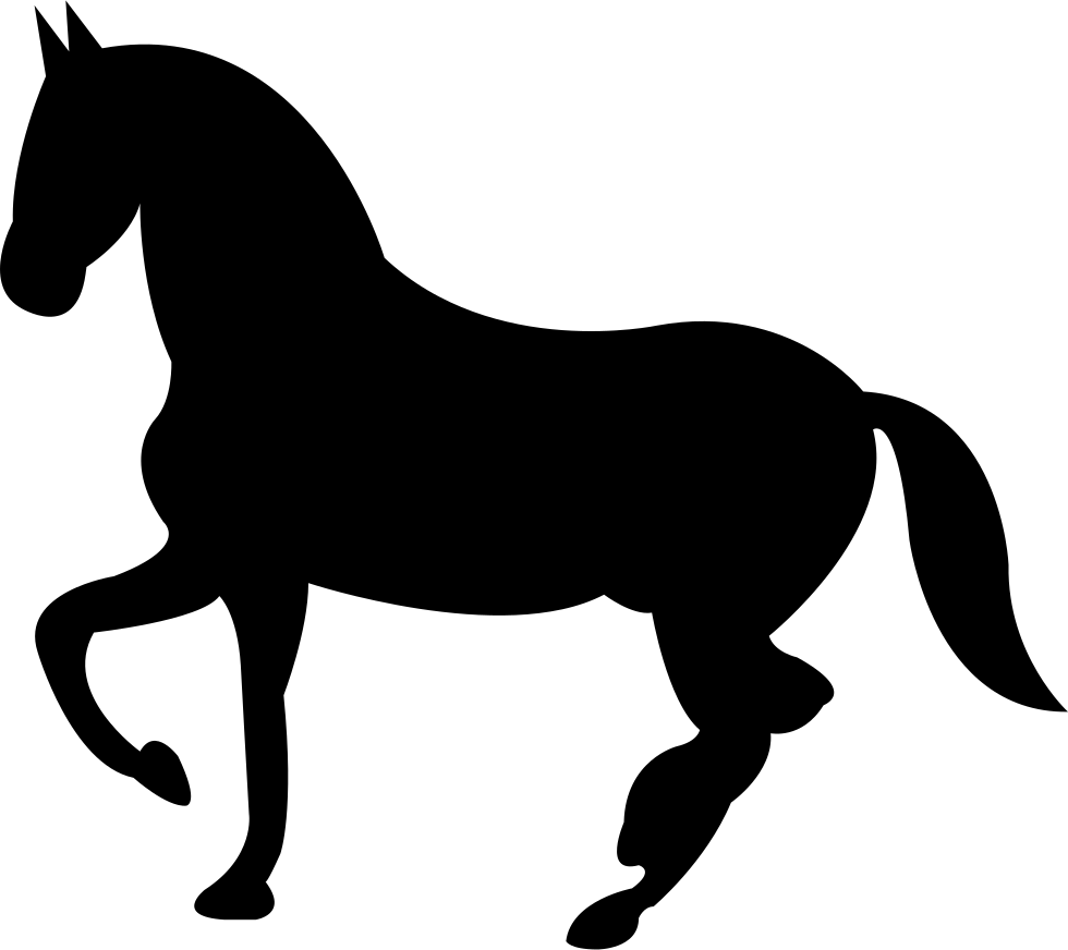 Download Dancing Black Horse Shape Of Svg Png Horse Logo Vector Png