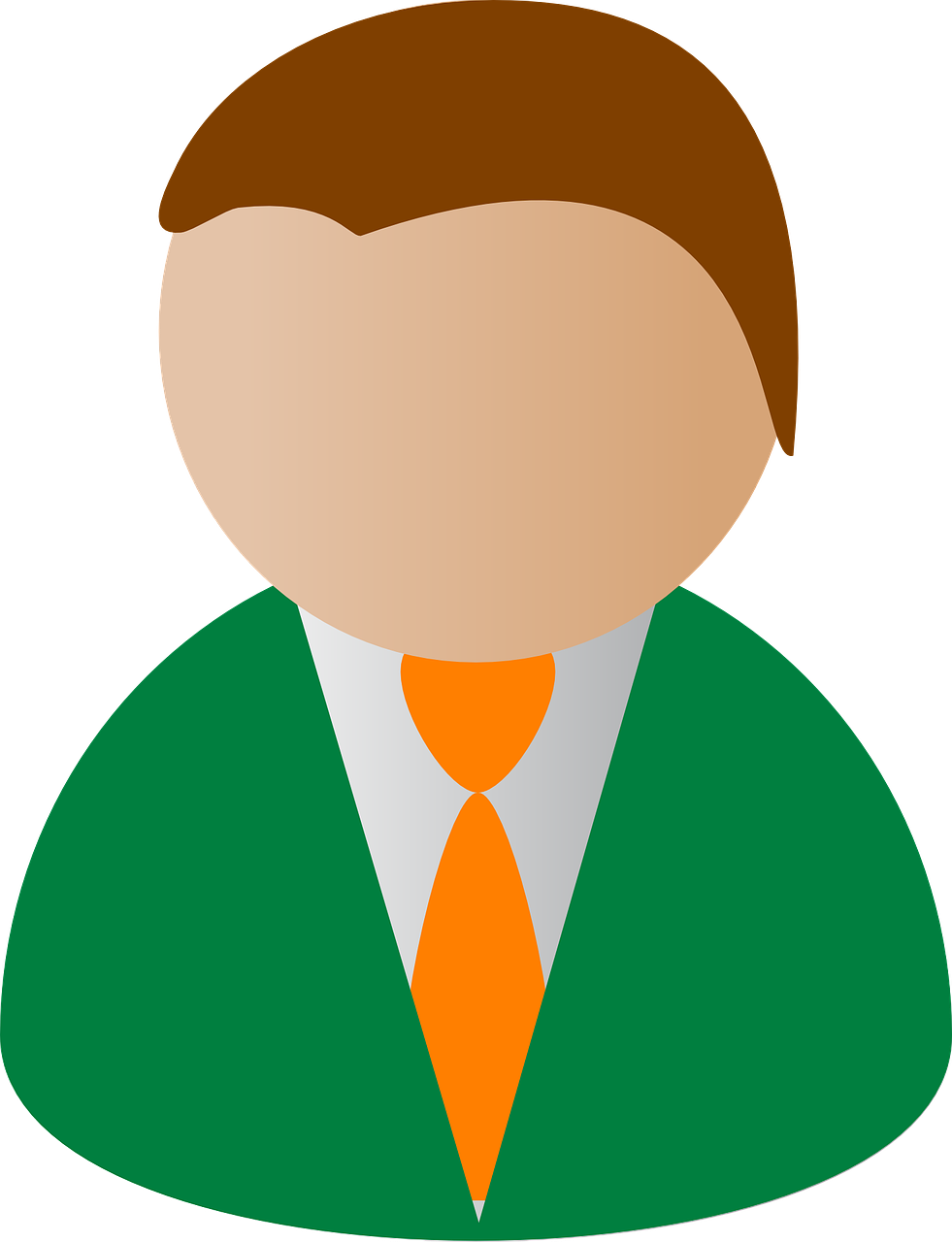 Suit - Clipart Head And Shoulders - Png Download (552x720), Png Download