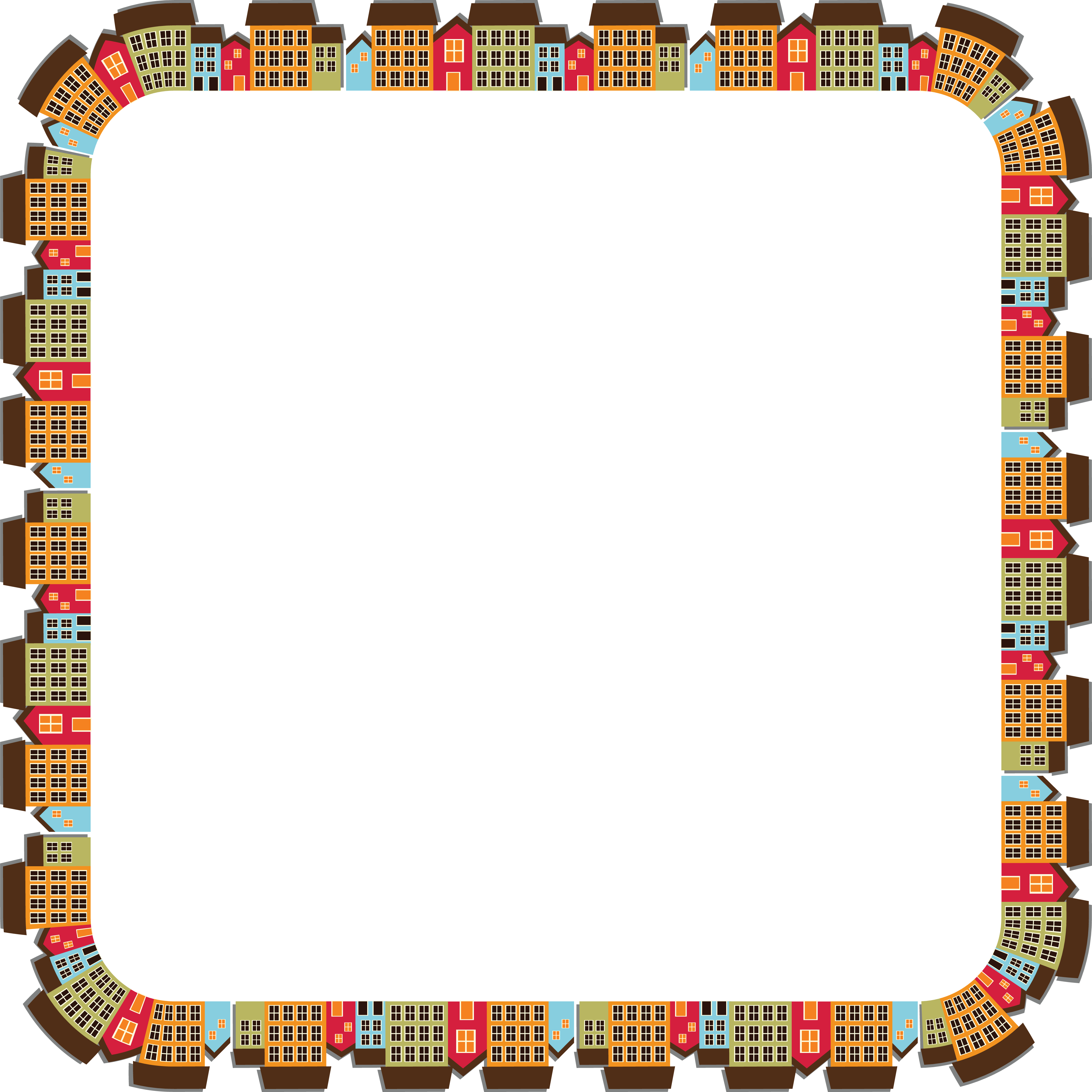 Free Clipart Of A Town Frame - Portable Network Graphics - Png Download (4000x4000), Png Download