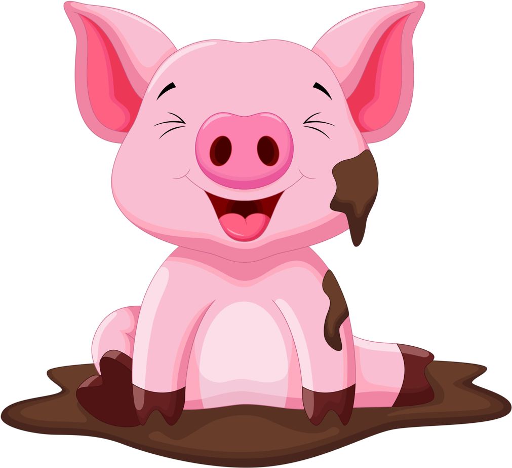 Фото, Автор Soloveika На Яндекс - Cute Pig Cartoon Clipart (1024x931), Png Download