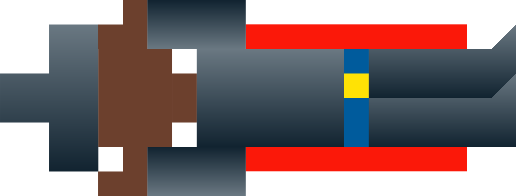 Pixel Art Minecraft Computer Icons Diagram Art Museum - Pixel Art Guns Big Clipart (1969x750), Png Download