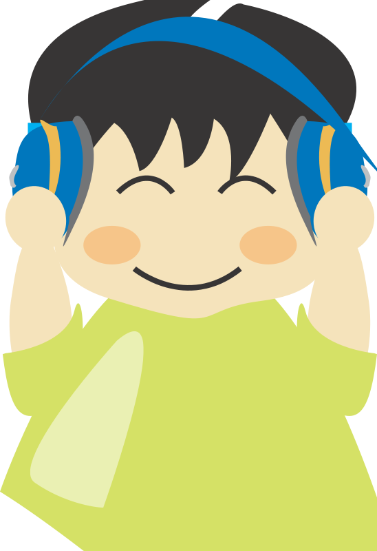 Free Yellow Headphone Free Boy With Headphone1 - Boy Wearing Headphones Clipart - Png Download (548x800), Png Download