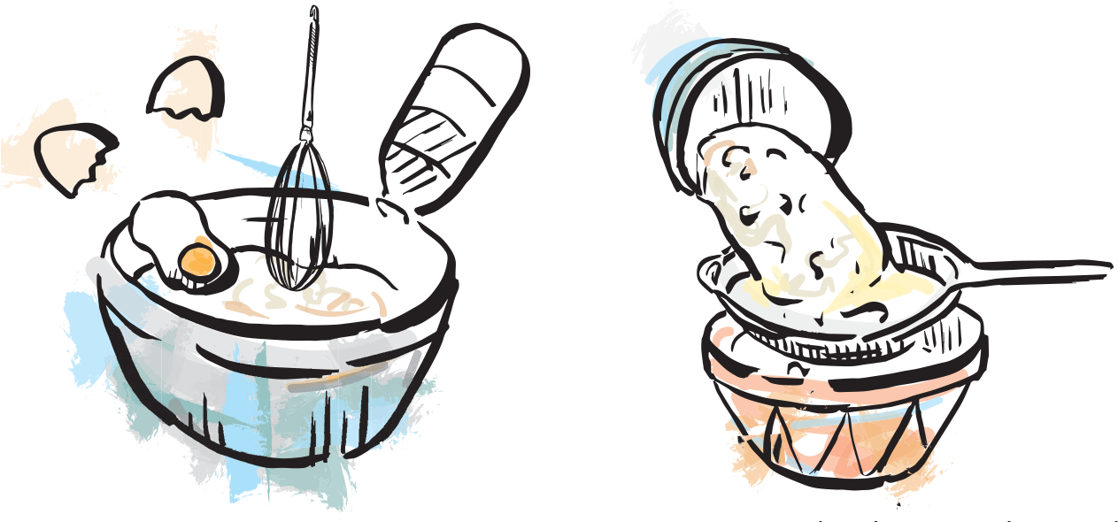 Instructional Leaflet How To Make Pancakes On Clipart (1307x589), Png Download