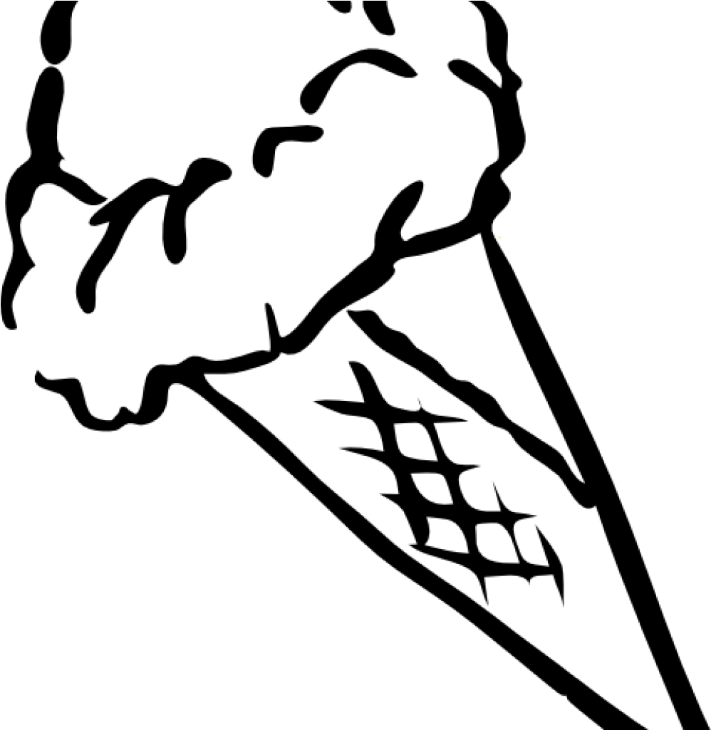 Ice Cream Clipart Black And White Ice Cream Clipart - Black And White Transparent Ice Cream Clipart - Png Download (1024x1024), Png Download
