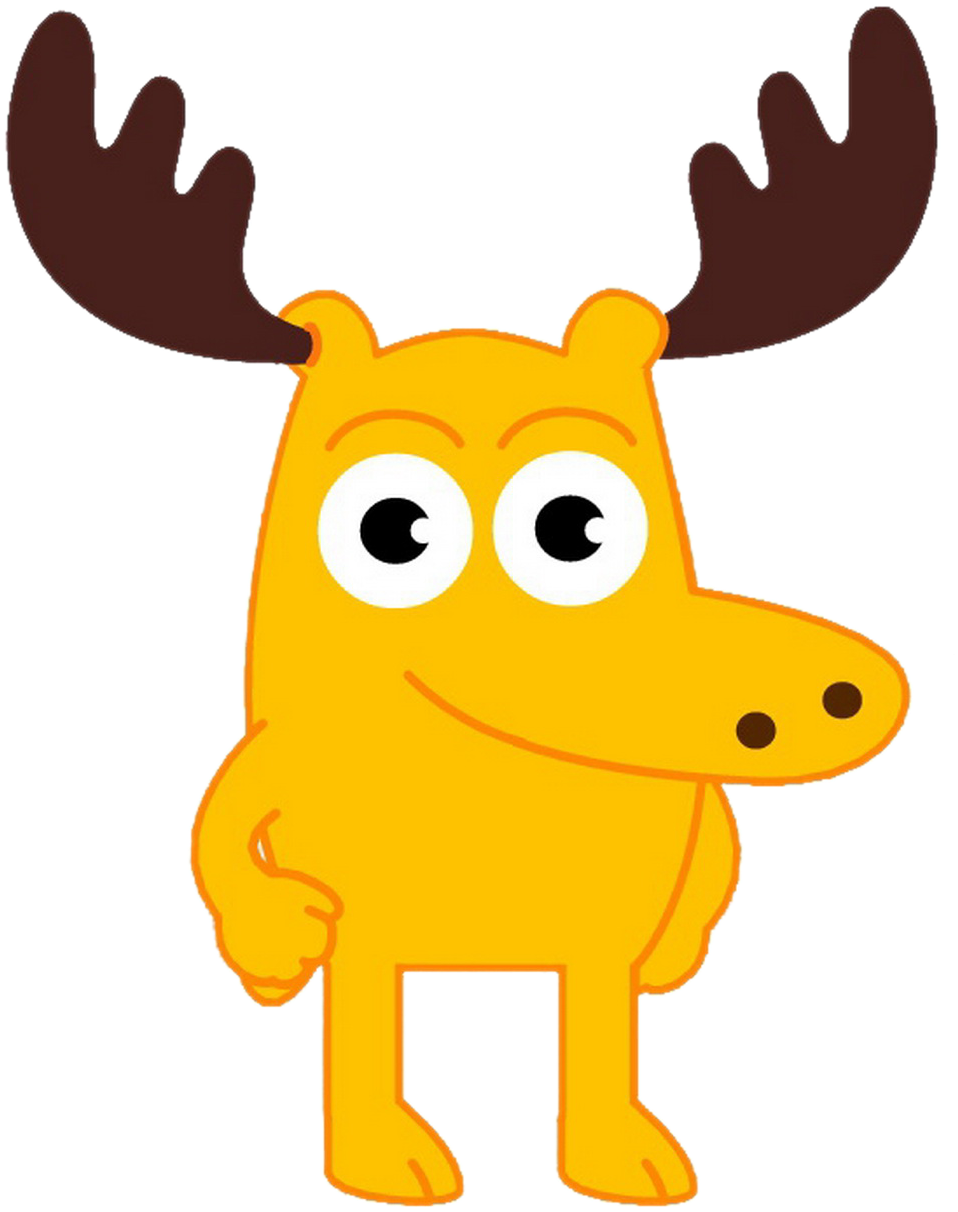 Cartoon Characters And Zee Merrick S Animal - Moose A Moose And Zee Clipart (1037x1254), Png Download