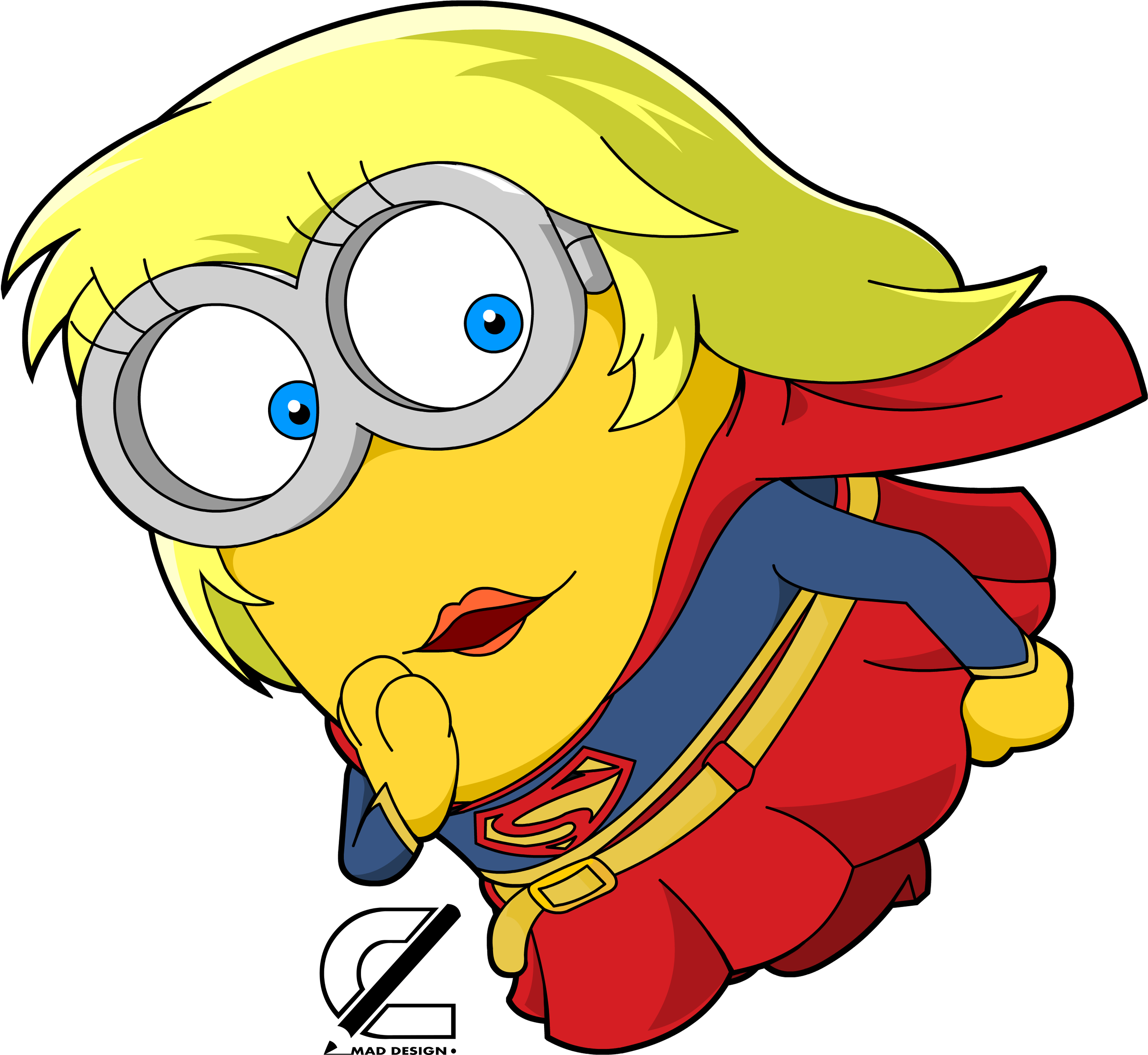 Supergirl Dc Minion Despicable - Minions As Dc Heroes Clipart (2897x2662), Png Download