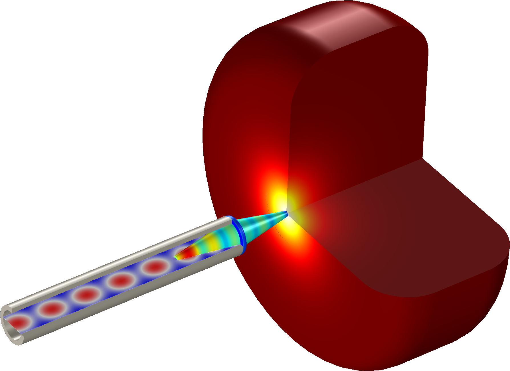 A Multiphysics Model Of A Dielectric Probe Coupling - Waveguide Clipart (1400x788), Png Download