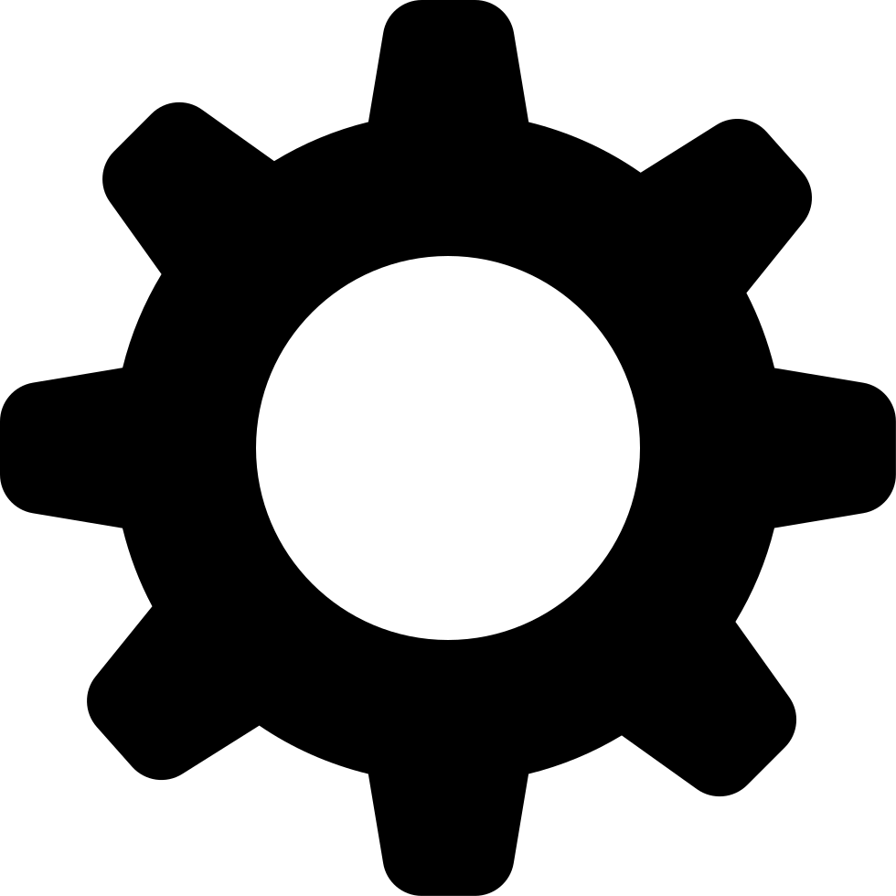 Black And White Stock Png Icon Free Download - Settings Png Clipart (980x980), Png Download