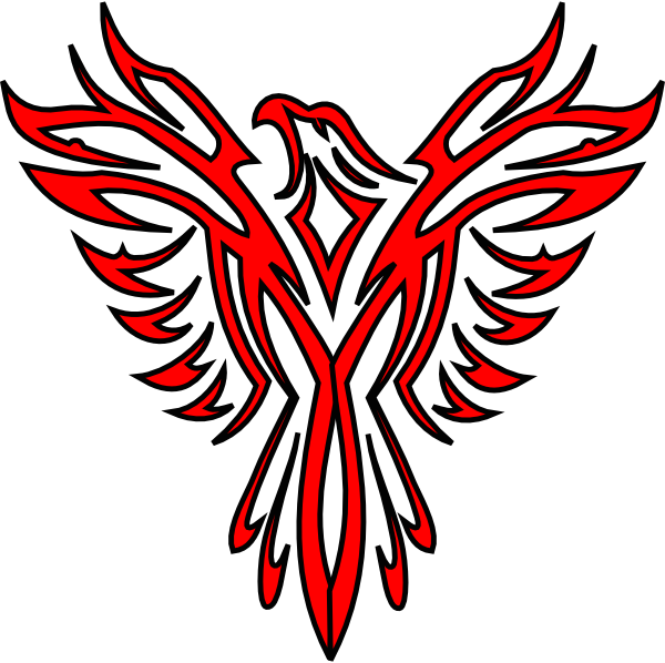 Red Phoenix Clipart (600x598), Png Download