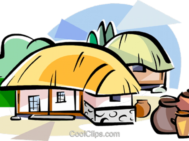 Roof Clipart Straw Roof - Roof - Png Download (640x480), Png Download