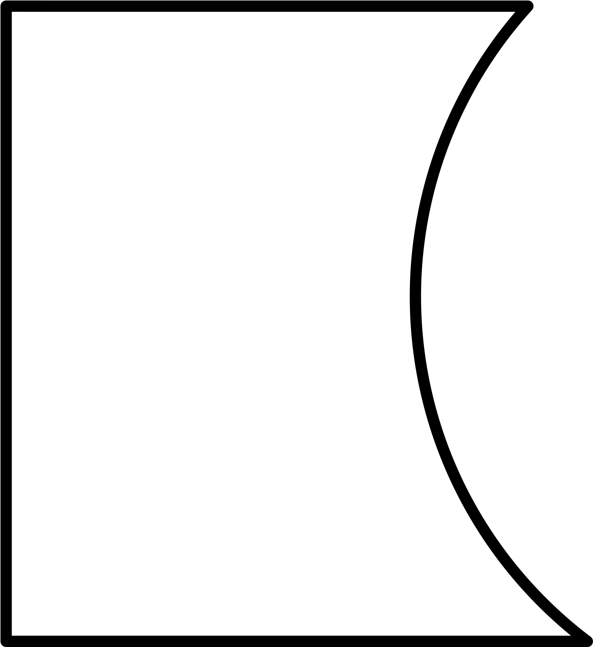 Open - Line Art Clipart (2000x2181), Png Download