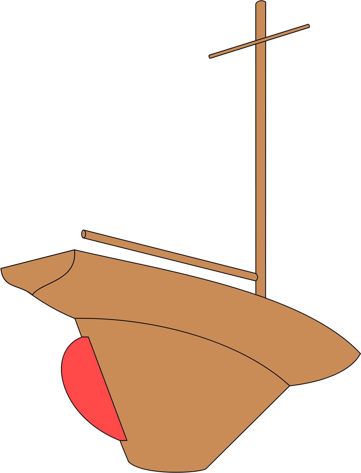 Yacht Keel Steer - Yacht Keel Clipart (800x1024), Png Download