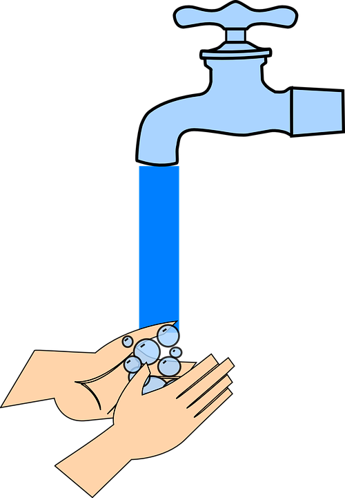 Clipart Of Wash, Hand Was And Clean Hand - Png Download (500x720), Png Download