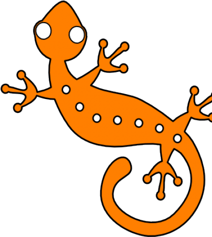 Gecko Clipart Orange - House Gecko Clip Art - Png Download (640x480), Png Download