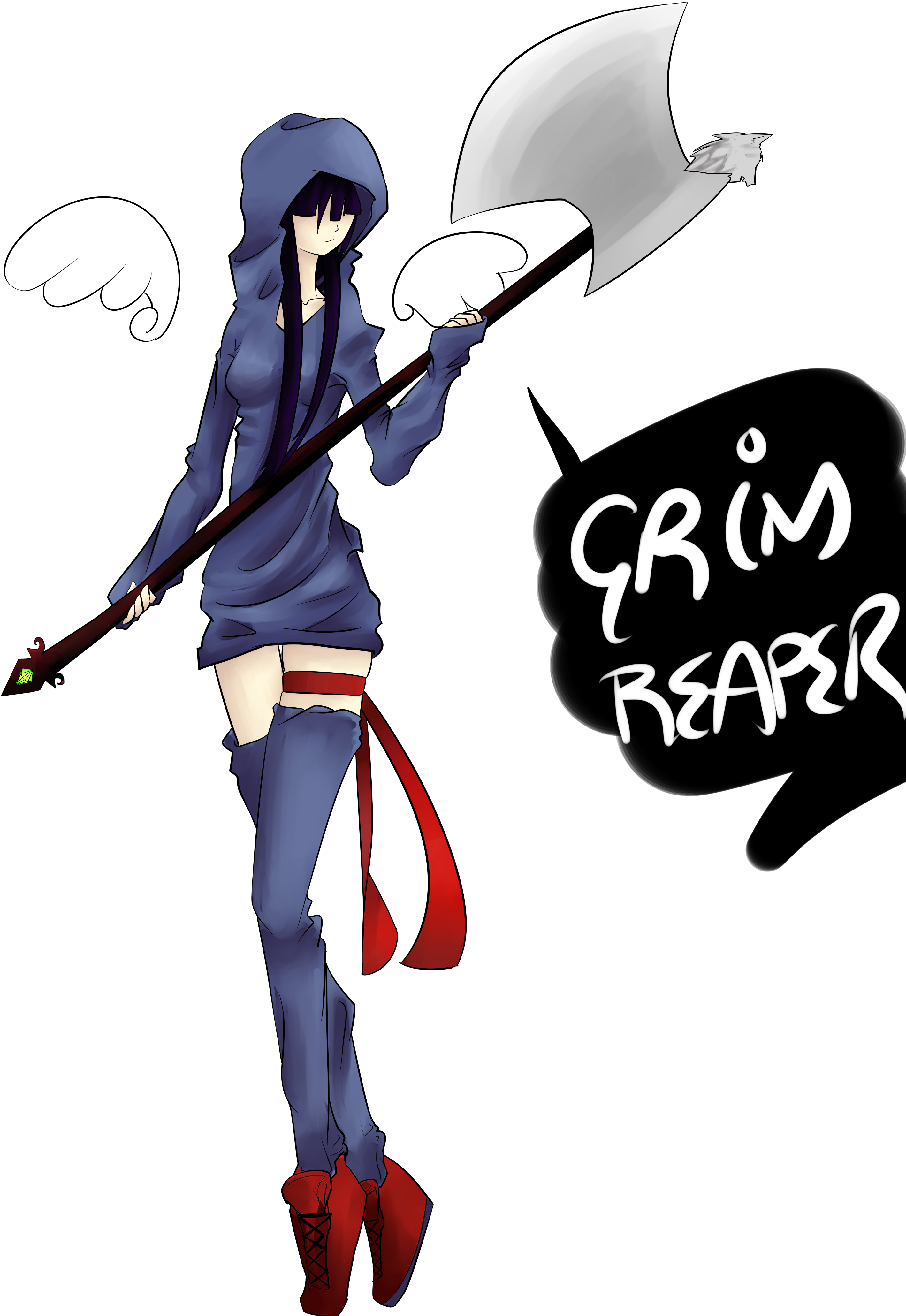 Grim Reaper - Cartoon Clipart (3300x4200), Png Download