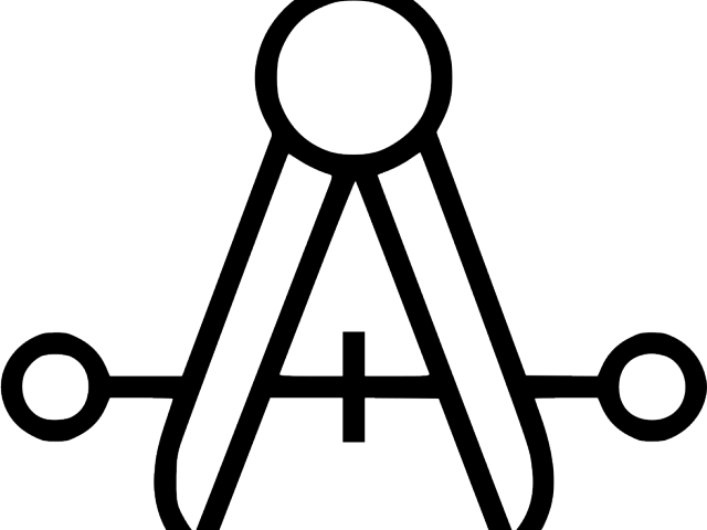 Geometry Clipart Equipment - Drafting Compass Icon White - Png Download (640x480), Png Download