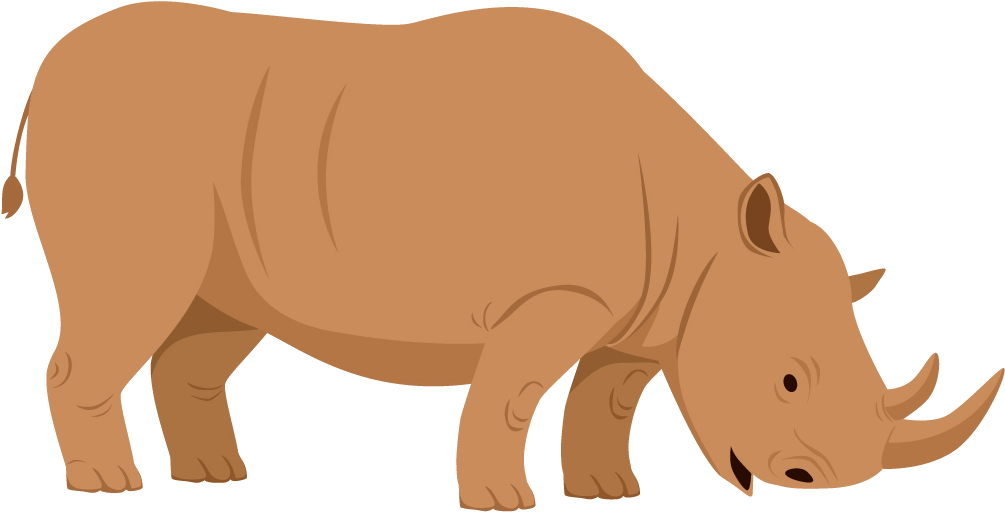 Free Clip Art For Teachers - Black Rhinoceros - Png Download (1046x593), Png Download