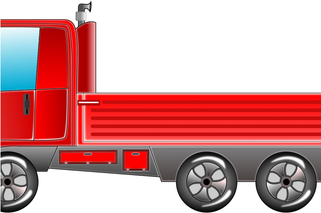 Cargo Truck Clipart 10 Wheeler Truck - Cartoon Open Truck - Png Download (640x480), Png Download