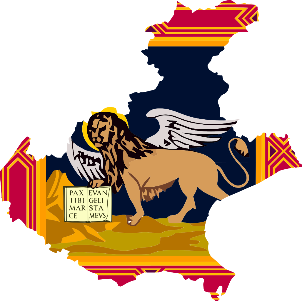 Flag-map Of Veneto - Veneto Flag Map Clipart (1027x1024), Png Download