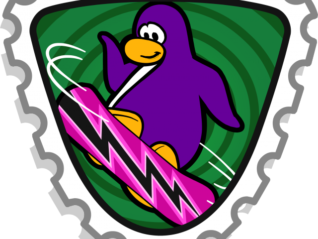 Snowboard Clipart Club Penguin - Club Penguin Extreme Stamp - Png Download (640x480), Png Download