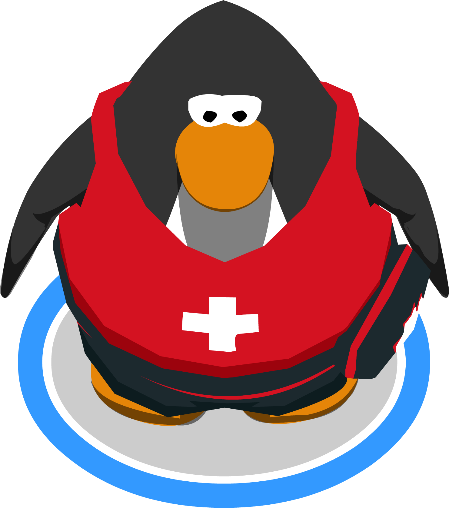 Life Saver Png - Club Penguin Light Blue Penguin Clipart (1482x1677), Png Download