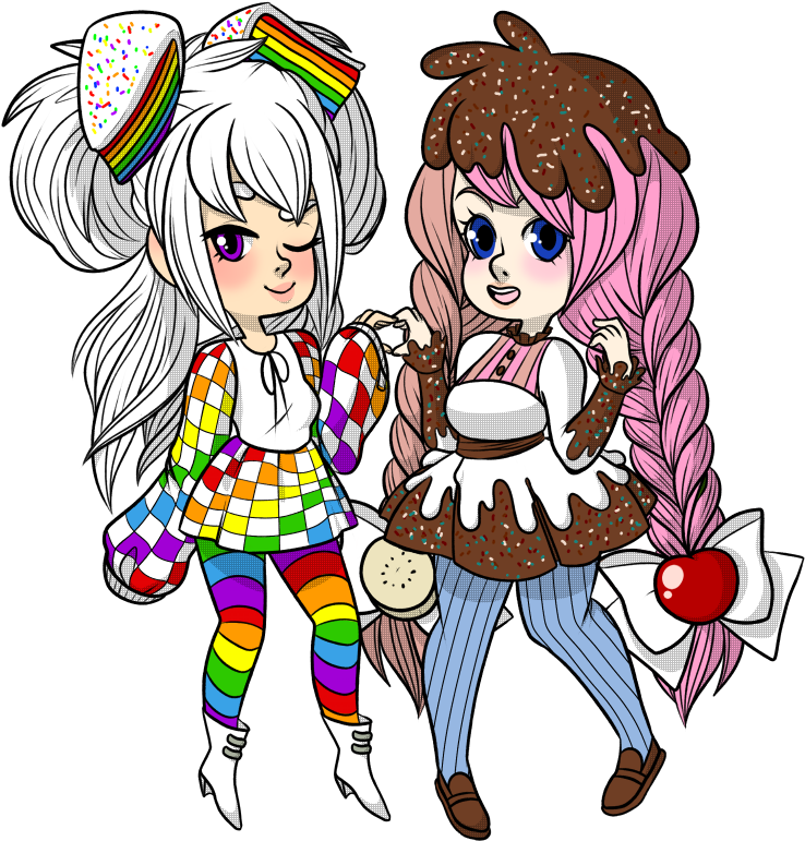 Theyre Supposed To Be Like Rainbow Cake And A Banana - Cartoon Clipart (761x843), Png Download