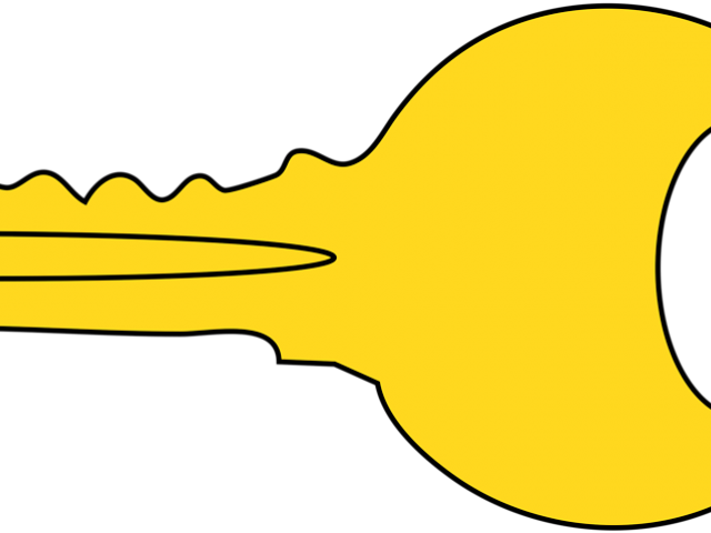 Keys Clipart Gold Key - Png Download (640x480), Png Download