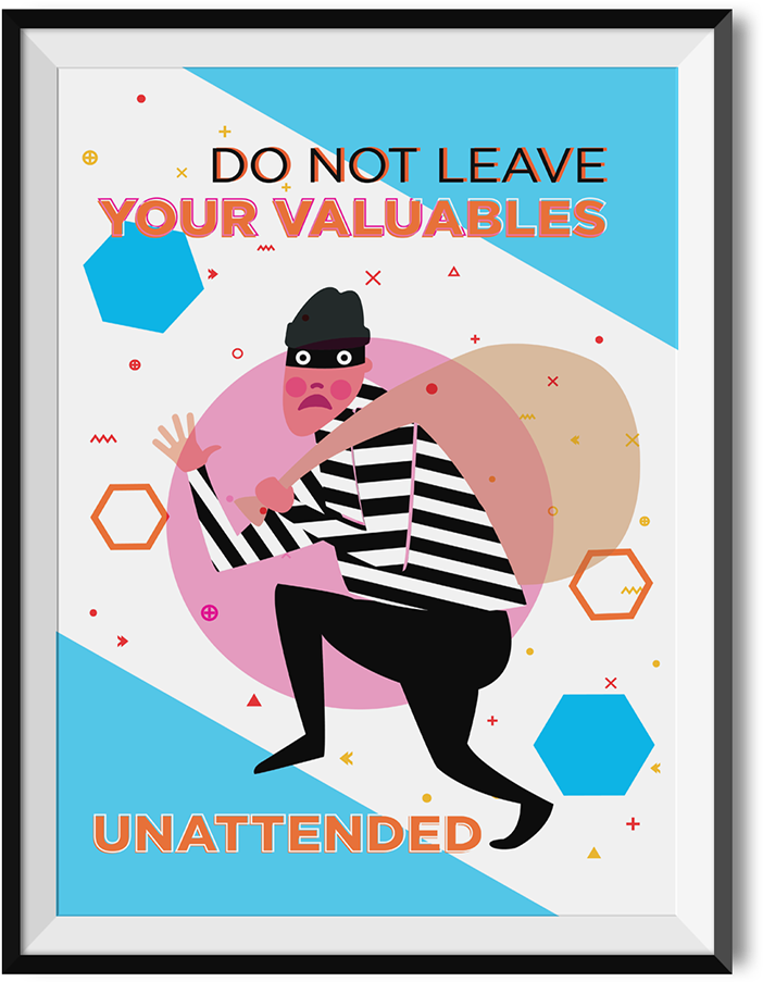 Poster Clipart Educational - Do Not Leave Valuables Unattended - Png Download (1400x1043), Png Download