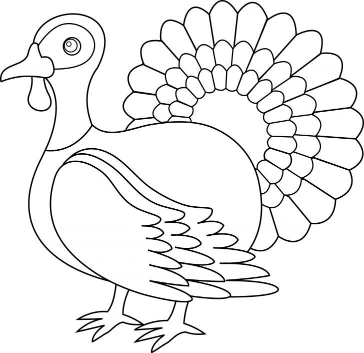 Medium Size Of Coloring Pages - Clip Art Black Turkey - Png Download (728x705), Png Download