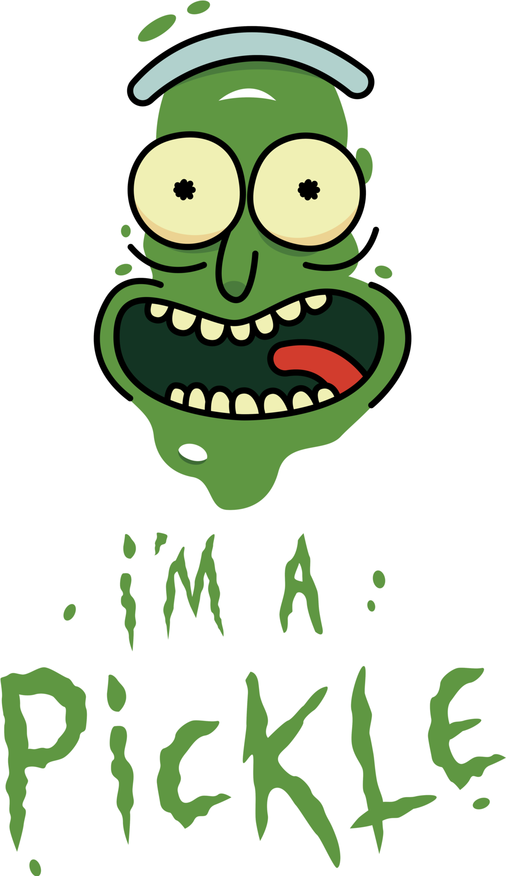 Pickle Rick - Cartoon Clipart (1500x1800), Png Download
