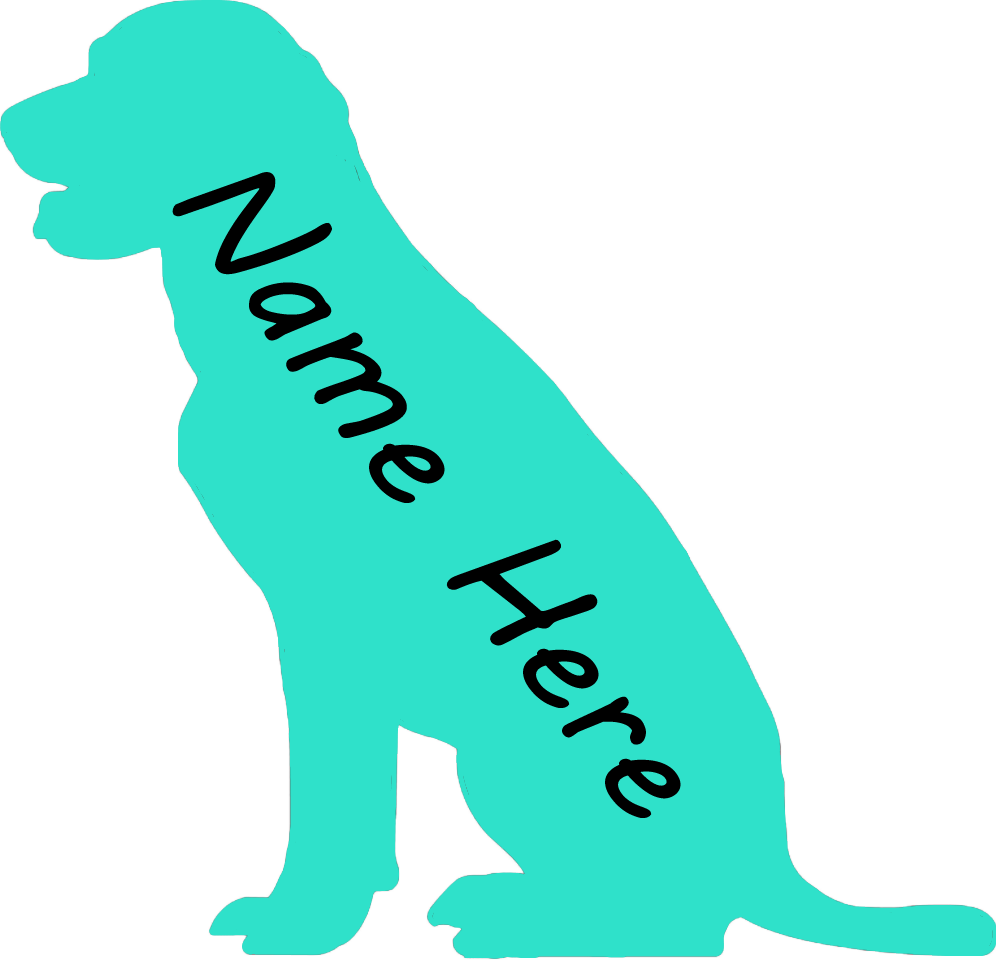 Mini Labrador Custom Vinyl Sticker - Ane Clipart (996x960), Png Download