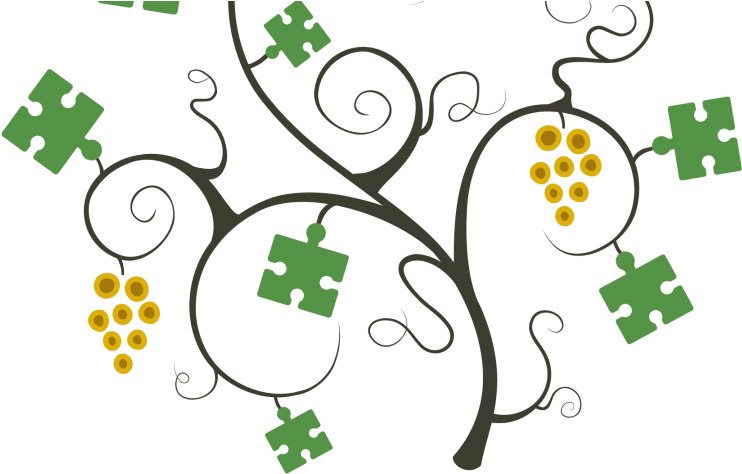 Grape Vine Puzzle - Vector Graphics Clipart (1080x540), Png Download