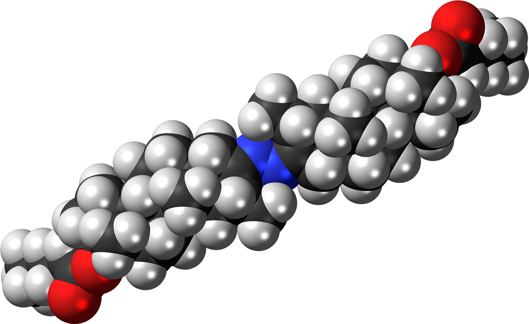 Bolazine Caproate Molecule Spacefill - Grape Clipart (2000x1302), Png Download