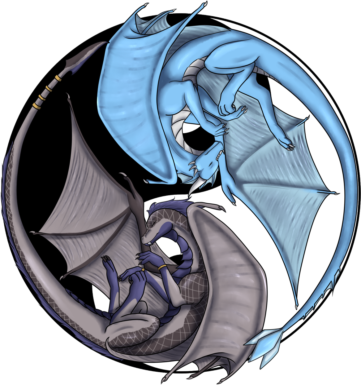 Yin And Yang - Elemental Yin And Yang Clipart (1280x1280), Png Download