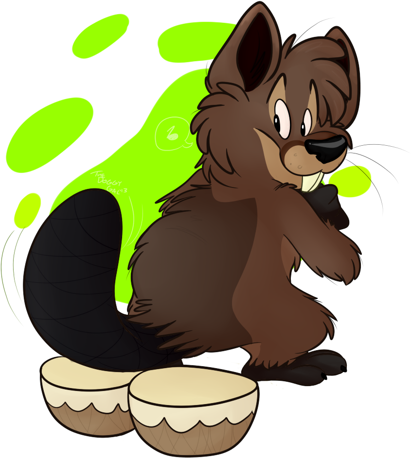 B Is For Beaver - Cartoon Clipart (988x1079), Png Download