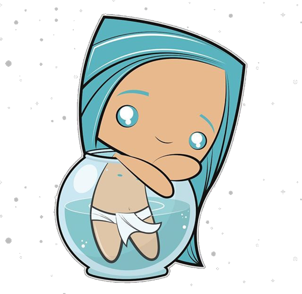 Aquarium Sticker - Cartoon Clipart (1024x997), Png Download