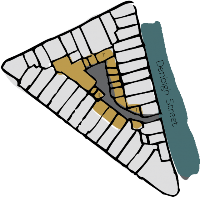 Denbigh Mews - Illustration Clipart (768x712), Png Download