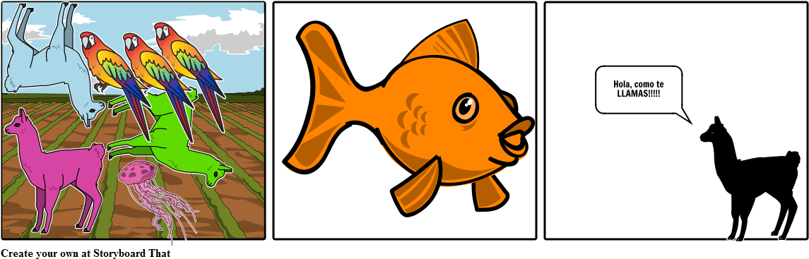 Llama - Goldfish Clipart (1164x385), Png Download