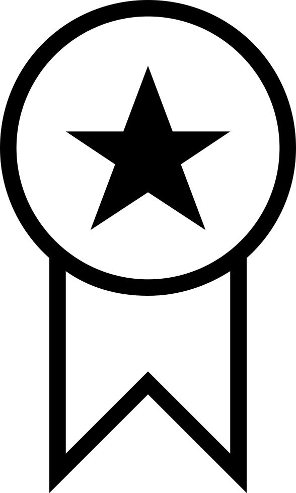 Award Badge With A Star For Sports Comments - Icon Clipart (588x980), Png Download