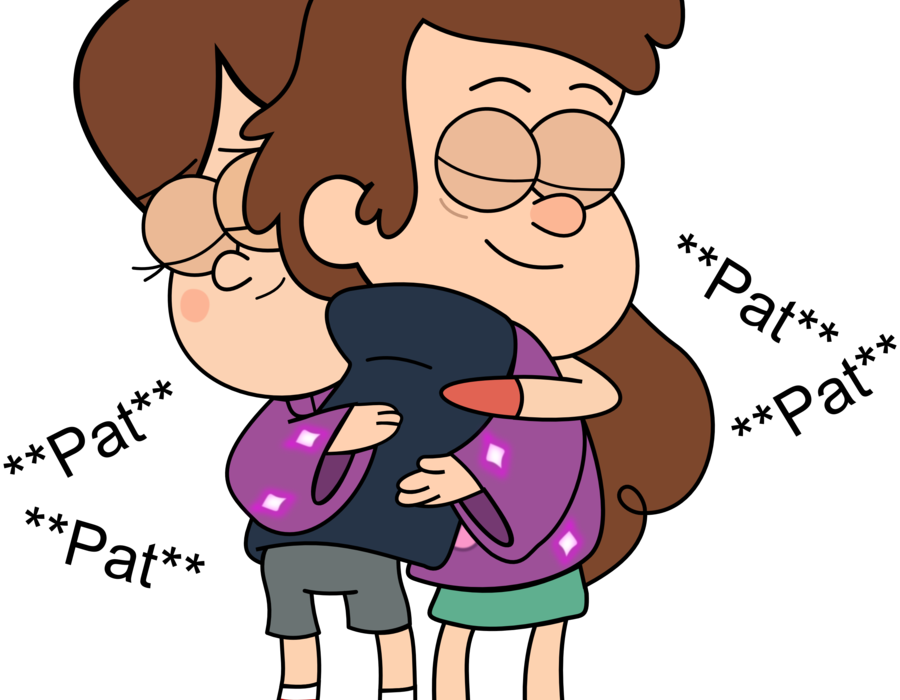 Png Hugs Friends Cartoon Pictures Of Friends Hugging - Mabel And Dipper Hug Clipart (900x700), Png Download