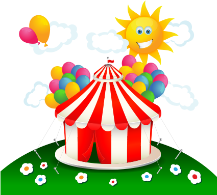 Circus Tent Free Vector And Png - Free Circus Pngs Clipart (1200x628), Png Download