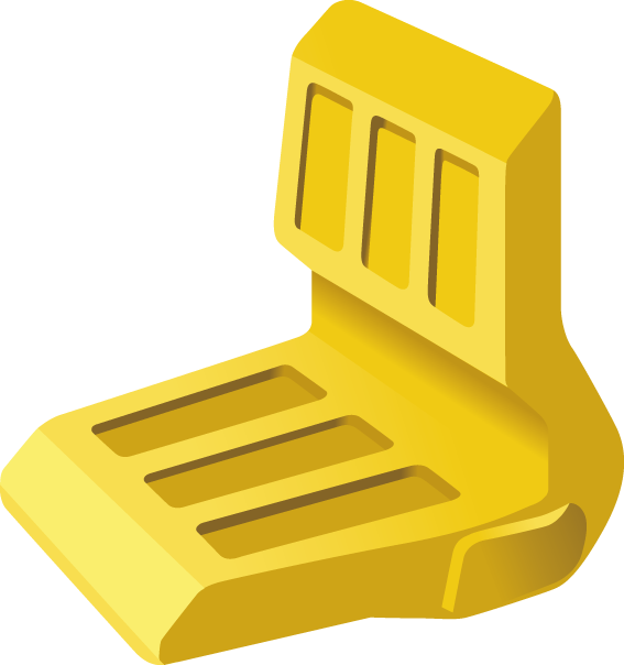 Heel Block - Excavator Wear Blocks Clipart (567x604), Png Download