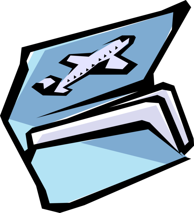 Vector Illustration Of Travel Plans Air Travel Tickets Clipart (638x700), Png Download