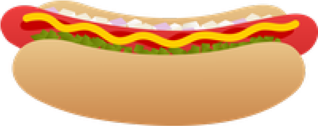 Hot Dog Clipart Fork - Clip Art Hot Dog Png Transparent Png (640x480), Png Download