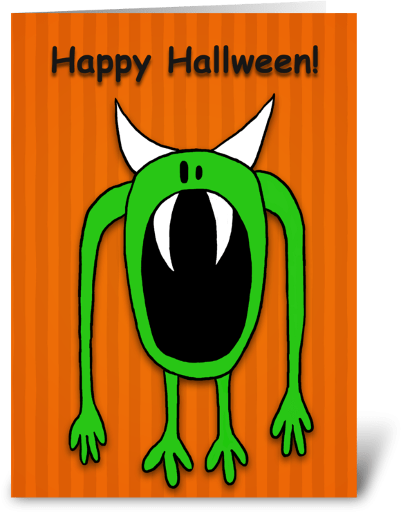 Green Monster Halloween - Happy Friday The 13th Clipart (700x792), Png Download