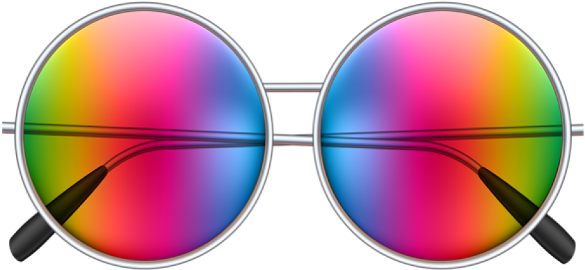 Download Colorful Sunglasses Clipart Png Photo - Round Sunglasses Png Transparent Png (850x396), Png Download