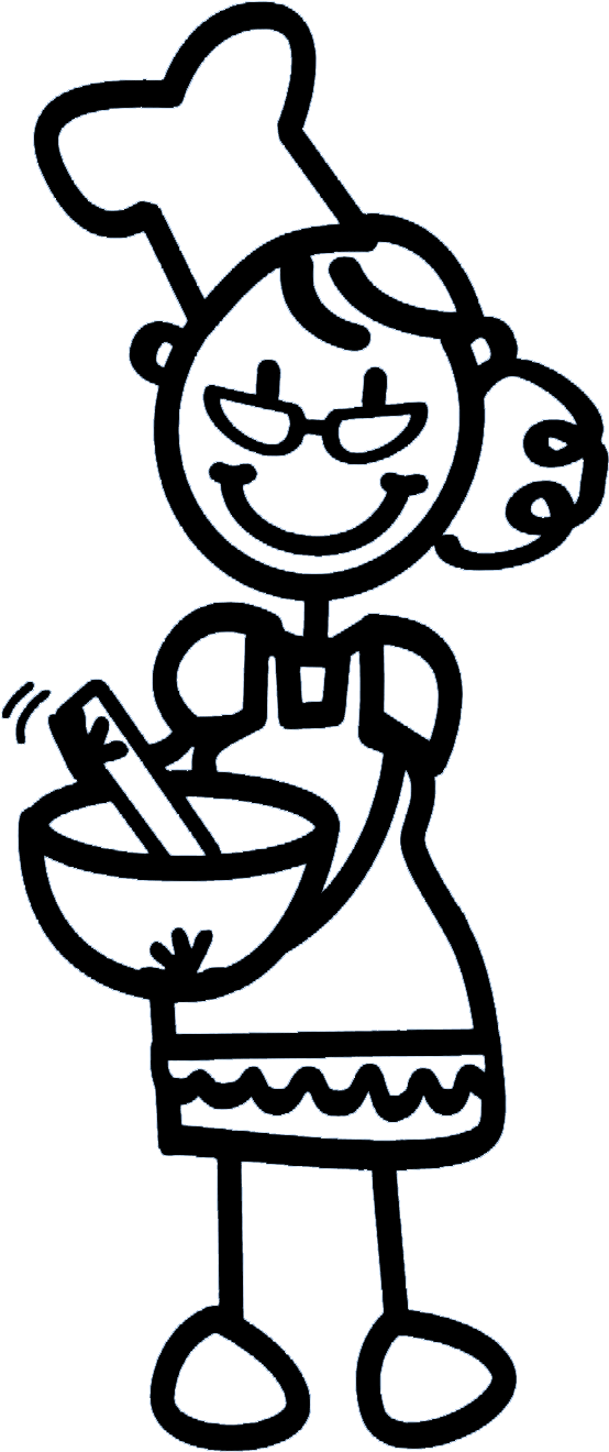 Grandmother Cooking - Mormor Bakar Clipart (920x1452), Png Download