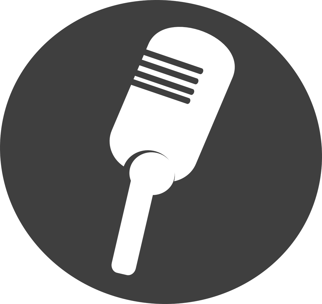 Microphone Icon Clipart - White Microphone Clip Art - Png Download (1280x1210), Png Download