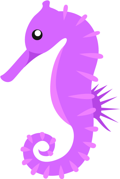 Purple Clipart Seahorse - Northern Seahorse - Png Download (834x846), Png Download