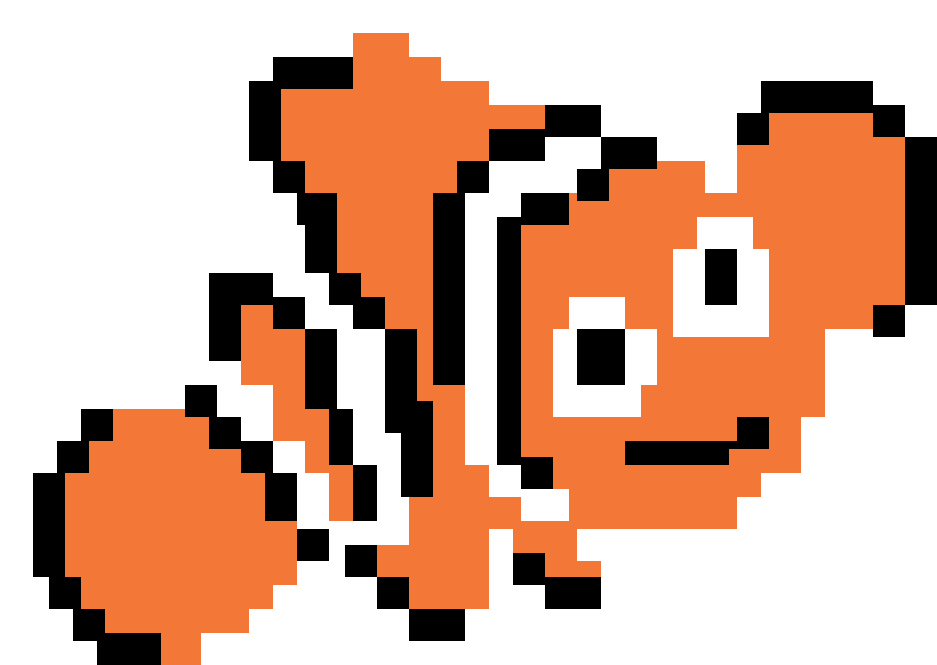 Nemo Pixel Art - Pixel Art Clipart (1200x800), Png Download